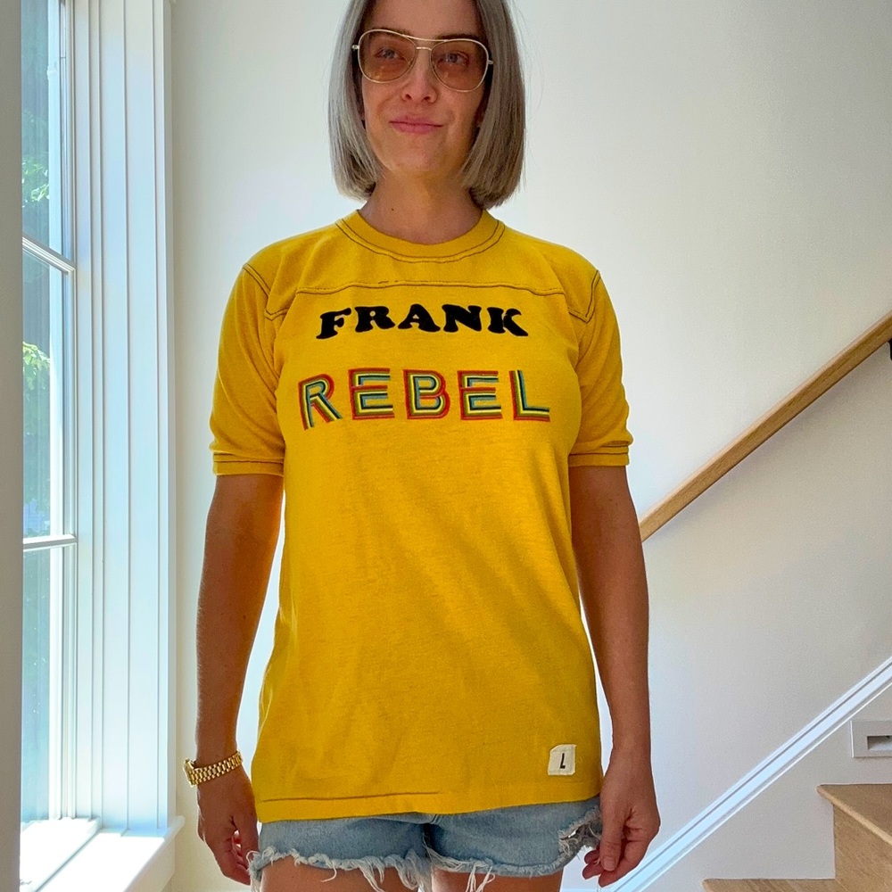 navy REBEL t-shirt vintage Frank ringer tee one of a kind💛medium
